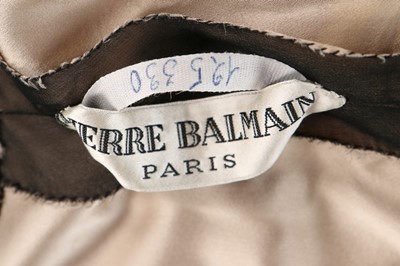 Lot 87 - A Pierre Balmain couture black chiffon...
