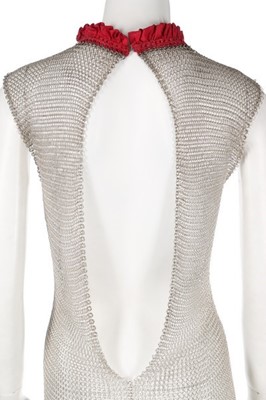 Lot 105 - A Paco Rabanne chain-mail tunic, 1960s, white...
