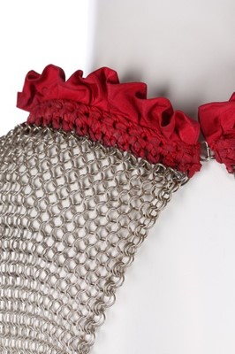 Lot 105 - A Paco Rabanne chain-mail tunic, 1960s, white...