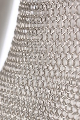 Lot 105 - A Paco Rabanne chain-mail tunic, 1960s, white...