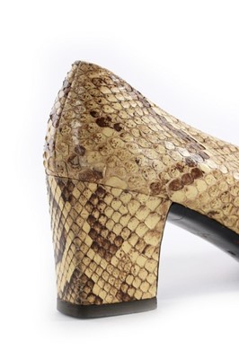 Lot 101 - A pair of Roger Vivier snakeskin shoes, mid...