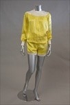 Lot 2 - A Mary Quant bright yellow satin mini-dress...