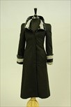 Lot 33 - A Biba black wool girl's coat with grey and...