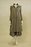 Lot 32 - A Biba black and grey chevron striped ensemble,...
