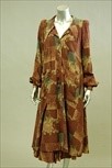 Lot 34 - A Biba puce printed floral ensemble, 1970s,...