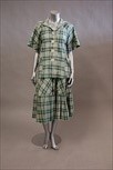 Lot 38 - A Biba green and white tartan cotton jacket...