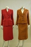 Lot 64 - Three ladies suits, 1940s, comprising green...
