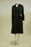 Lot 69 - A Hardy Amies black wool double breasted coat,...