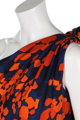 Lot 94 - An Yves Saint Laurent couture printed silk...