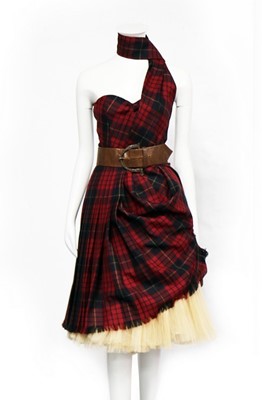 Lot 206 - An Alexander McQueen tartan wool dress,...