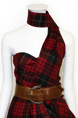 Lot 206 - An Alexander McQueen tartan wool dress,...