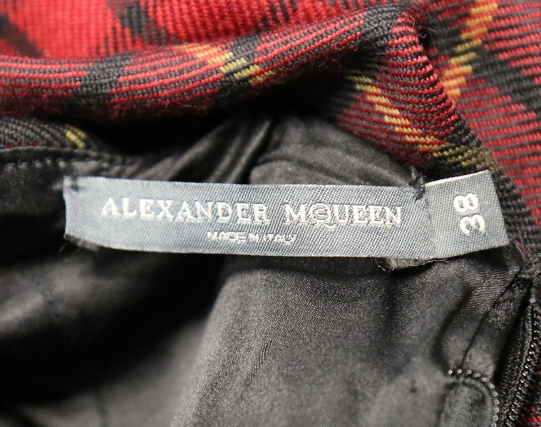 Lot 206 - An Alexander McQueen tartan wool dress,