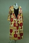 Lot 83 - An Ikat silk Chapan robe, Uzbekistan, first...