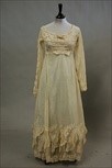 Lot 98 - A whitework embroidered muslin dress circa...