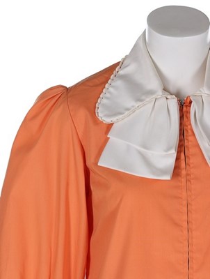 Lot 109 - A rare Twiggy boutique orange cotton dress,...