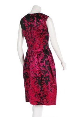Lot 88 - A Givenchy couture black and pink flocked...
