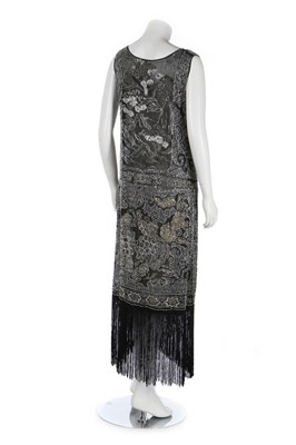 Lot 77 - A Chinoiserie-inspired beaded chiffon flapper...