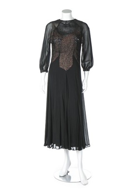 Lot 196 - Five dinner dresses, 1920s-early 30s,...