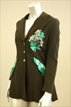 Lot 286 - An Ossie Clark/Quorum black crepe 40s style...