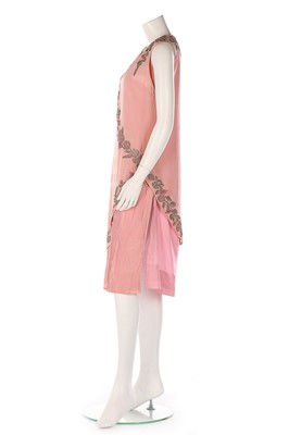 Lot 110 - A good Nicole Groult couture pink silk dress,...