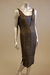 Lot 120 - A slate grey georgette cocktail dress,...