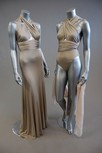 Lot 14 - A group of printed and silver/grey silk jersey...