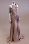 Lot 147 - A dove grey jersey halterneck evening gown,...