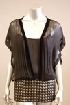 Lot 148 - An emerald georgette tunic dress with large...