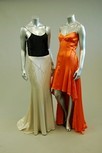 Lot 16 - A group of satin eveningwear, comprising,...