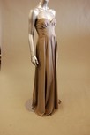 Lot 161 - A dove grey silk strapless evening gown, with...