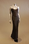 Lot 164 - A slate grey georgette evening gown, with...