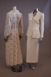Lot 180 - A Elizabeth Emanuel white silk suit, 1990s,...