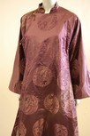 Lot 185 - A purple damask satin lady's robe, Chinese 1930s