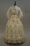 Lot 205 - A printed muslin summer gown with two bodices,...