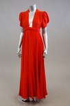Lot 208 - An Ossie Clark blood orange crepe "Cuddly"...
