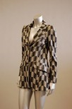 Lot 175 - A Biba grey wave-effect jersey jacket,...