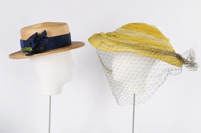 Lot 140 - Five designer summer hats, mainly 1960s,...