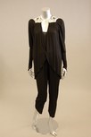 Lot 262 - An Ossie Clark black silk jersey evening...