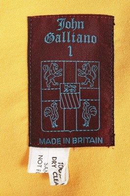 Lot 85 - A John Galliano sunflower-yellow gabardine...