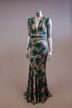 Lot 28 - Two geometric printed silk jersey gowns, one...