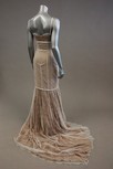 Lot 35 - A satin and lace bridal gown, of...