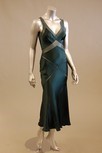 Lot 46 - Three dark green evening gowns, comprising,...