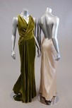 Lot 47 - Four evening gowns, comprising, beige chiffon...