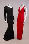 Lot 49 - A group of black and red eveningwear,...