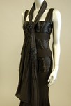 Lot 63 - A group of beaded black chiffon eveningwear,...