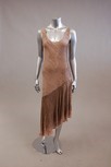 Lot 77 - A blush chiffon asymmetric cocktail dress,...