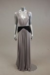 Lot 88 - A grey silk jersey evening gown, with low back...