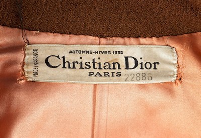 Lot 137 - A fine Christian Dior couture russet-brown...