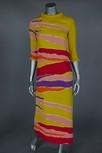 Lot 196 - A Pierre Cardin couture abstract printed...