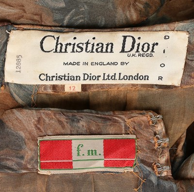 Lot 22 - A Christian Dior London rose printed chiffon...